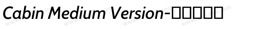 Cabin Medium Version字体转换
